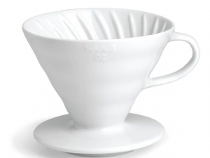Воронка MYBARISTA V60 керамическая на 3-4 персоны для приготовления кофе (белая)